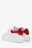 Alexander McQueen White Leather Crystal Embellished Sneakers Size 38