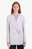 Acne Studios Purple Double Breasted Blazer Size 38