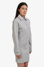 Frame Grey Cotton Collared Sweatshirt L/S Dress Size XS