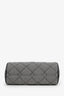 Versace Black/White Quilted Wool Medusa Pochette Shoulder Bag