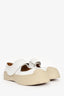 Marni White Nappa Leather Toe Cap Mary Jane Flats Size 38