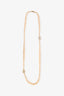Pre-loved Chanel™ Gold Toned Pearl Long CC Necklace