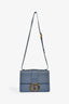 Christian Dior Blue Leather Logo 30 Montaigne Bag