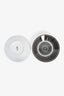 Hermès Black/White Porcelain 'H Deco' Cup and Saucer Set of 2