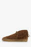 Saint Laurent Brown Suede Moccasin Espadrille Size 38