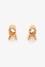 Celine Gold Tone Triomphe Hair Clips