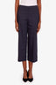 Theory Navy Linen Blend Trousers Size 2