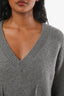 Tom Ford Grey Cashmere V Neck Sweater Size P/S