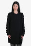 Rick Owens Wool Black Asymetrical Jacket Size 10