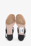 Prada Black Patent Leather Floral Applique T-Strap Sandals Size 39.5