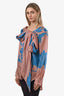 Dries Van Noten Pink/Blue Floral Print Long Sleeves Top Size 36