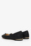 Jimmy Choo Black Sparkly Fabric Flats Size 37.5