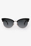 Fendi Black Gradient Cat Eye Round Sunglasses