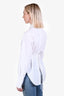 Frame White Cotton Back Waist Tie Button Down Shirt Size S