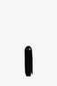 Saint Laurent Black Suede Croc Embossed Cassandre Wallet On Chain Crossbody