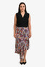 Veronica Beard Purple/Multicolour Mac Paisley Asymmetrical Midi Skirt Size 10