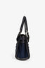 Prada Blue Nylon Leather Lock Shoulder Bag