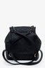 Pre-loved Chanel™ Black Quilted Lambskin Small Duma Drawstring Backpack