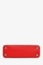 Louis Vuitton Red Taurillon Leather Python Capucines BB Top Handle Bag