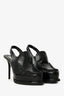 Stella McCartney Black Patent Slingback Loafer Heels Size 39