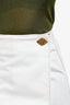 Ganni White Wrap Denim Mini Skirt Size 34