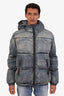 Diesel Blue Cotton Denim Puffer Jacket Size 50 Mens