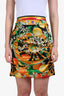 Dolce & Gabbana Black Multicolour Silk Mini Skirt Size 48