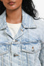 Alexander Wang Light Wash Logo Denim Jacket Size XS