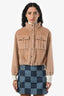 Brunello Cucinelli Brown Alpaca Beaded Bomber Jacket Size 12 Kids