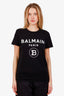 Balmain Black White Logo T-Shirt Size S