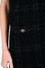 Versace Black/Silver Tweed Sleeveless Front Pocket Dress Size 36