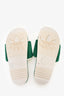 Gucci Adidas Green/White Terry Cloth Leather GG Monogram Adidas Logo Slides Size 39