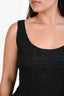 Lanvin Black Textured Shift Dress Size 40