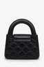 Pre-loved Chanel™ Black 'Mini Nano Kelly Shopper' Top Handle Bag With Chain