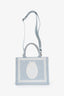 Christian Dior 2026 Blue Oblique Embroidery Lace Book Tote with Strap