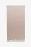 Toteme Beige Virgin Wool Fringe Scarf