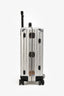 Fendi x Rimowa Limited Edition Silver Aluminium FF Monogram Trolley Cabin Suitcase