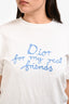Christian Dior White Cotton 'Dior For My Real Friends' T-Shirt Size M