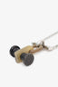 Hermès 2023 Palladium-Plated Buffalo Horn Mobile H Pendant Necklace