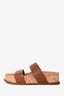 Gabriela Hearst Brown Leather Cork Sandals Size 39