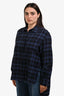 Golden Goose Blue Check Flannel Button-Up Top Size L