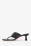 Gucci Black Padded Chevron Matelasse Leather Marmont GG Thong Sandal Size 39.5