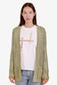 Gucci Green Beaded Open Cardigan Size S