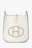 Hermès White Epsom Leather Evelyne TPM Crossbody