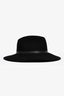 Malene Birger Black Wool Leather Brim Hat Size S-M