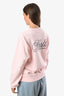 Sporty & Rich Pink Logo Crew Neck Sweatshirt Size XS