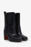 Christian Louboutin Black Rubber Heeled Boots Size 37