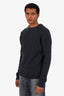 Acne Studios Navy Mohair Ribbed Crewneck Sweater Size S Mens