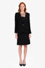 Pre-loved Chanel™ 2016 Black Tweed Jacket Size 38 + Skirt Size 36 Set