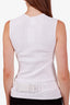 Pre-loved Chanel™ 2002 White Cotton Top with Belt Size 36